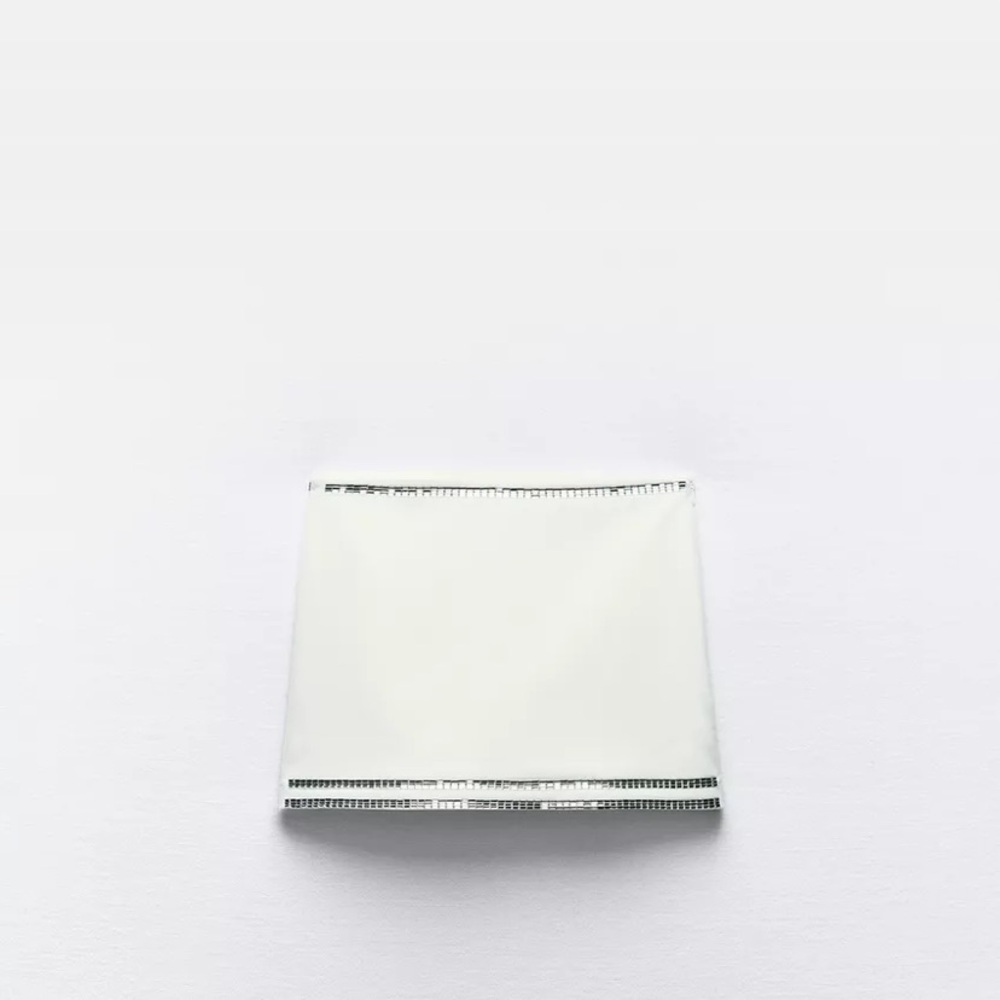Zara White Skirt/Skort with Silver Jewels- BRAND NEW W TAG. Size small.